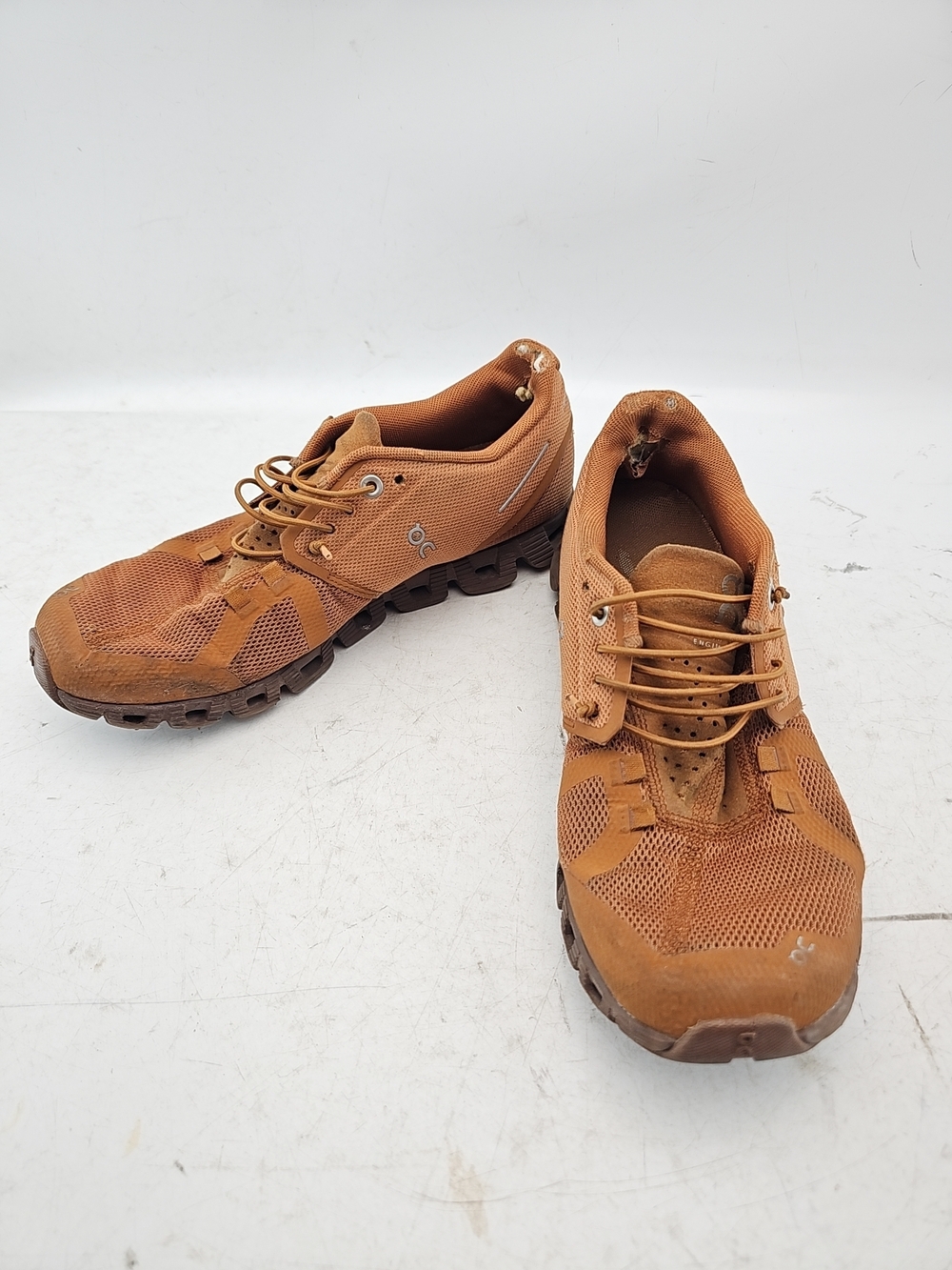 On Cloud Tan Mesh Athletic Running Shoes